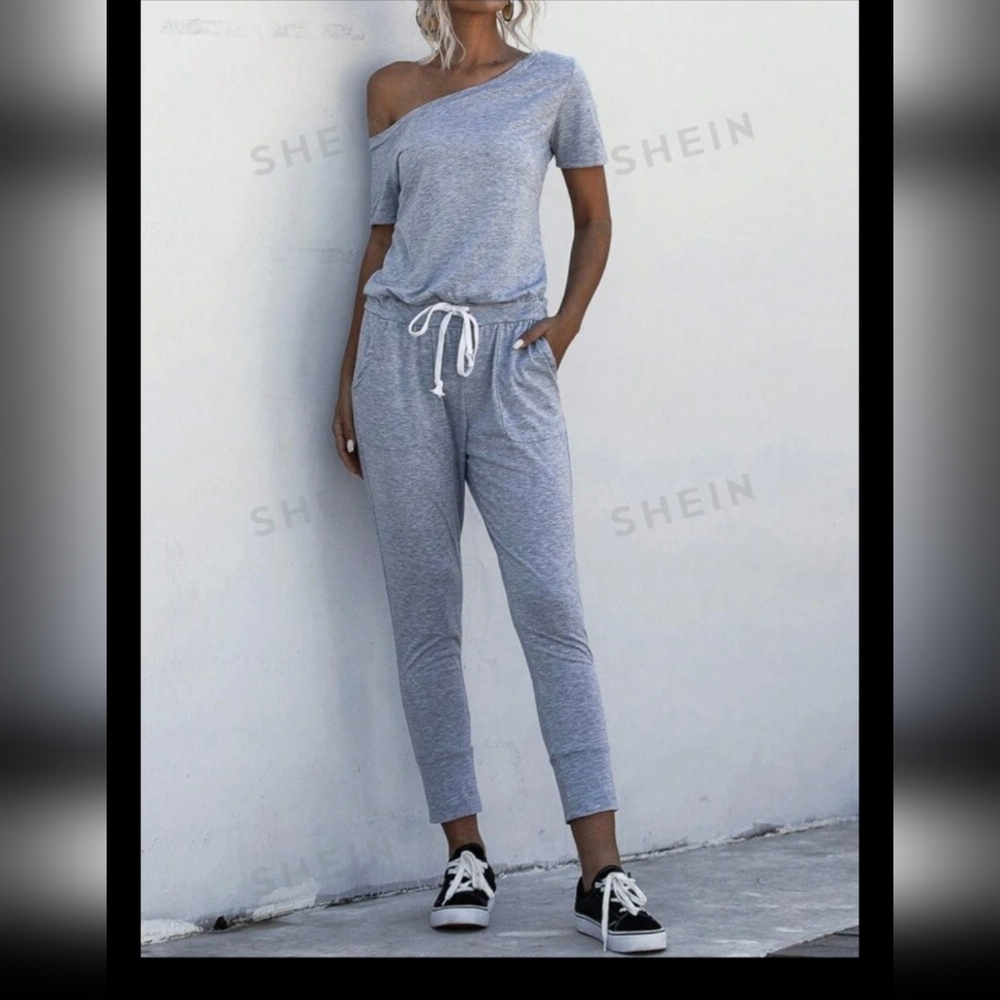 grey jumpsuit